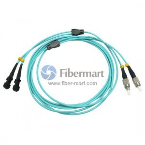 FC-MTRJ Duplex OM4 50/125 Multimode Armored Fiber Patch Cable