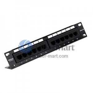 12 Ports Cat6 Patch Panel for Networking 1U