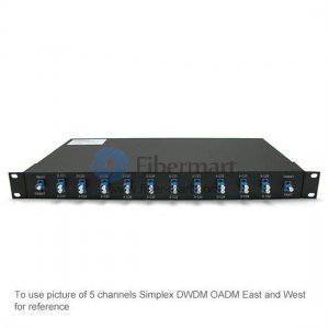 9 channels 1RU Rack Mount Simplex DWDM OADM East-and-West