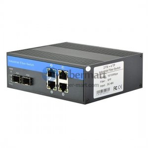 4x10/100/1000Base-X SFP to 16x10/100Base-T RJ-45 Industrial Managed Media Converter