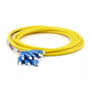 6 Fibers LC/SC/FC/ST/E2000 OS2 Siglemode Bunch Fiber Optic Pigtail