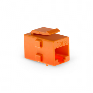 Cat6 RJ45 (8P8C) Unshielded Coupler Keystone Insert Module Orange