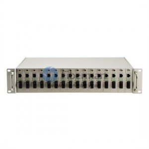 17 Slots 10/100M Managed Fiber Media Converter Rack Chassis