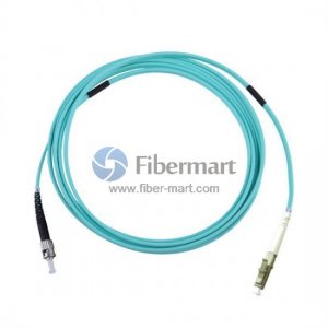 ST-LC Simplex OM4 50/125 Multimode Armored Fiber Patch Cable