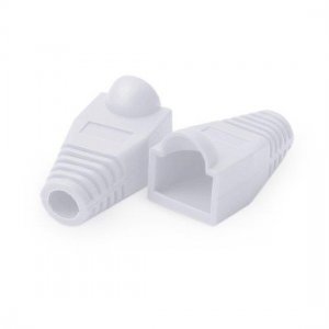 RJ45 Snagless Boot Cover 6.5mm OD White, 50/Pack