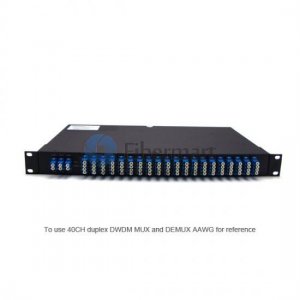 24 channels, 1RU Rack Mount, Duplex, Athermal AWG, DWDM Mux & Demux