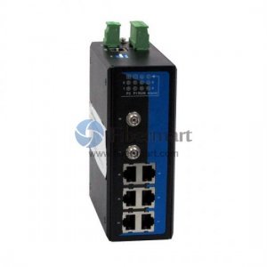 2x10/100Base-X SC to 6x10/100Base-T RJ-45 with RS-485 Industrial Managed Media Converter