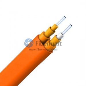 62.5/125μm Multimode Double Jacket Duplex Flat Tight-buffered Riser Indoor Cable