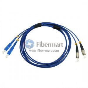 FC/UPC to SC/UPC Duplex Singlemode 9/125 Armored Patch Cable