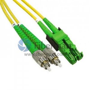 FC/APC to E2000/APC Duplex OS2 9/125 Single mode Fiber Patch Cable