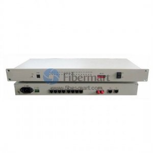 8E1+10/100/1000M PDH Fiber Optical Multiplexers Singlemode Dual Fiber 20KM 19 Inch Rack(with the orderwire phone)