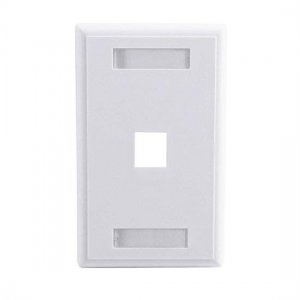 One Port Keystone Single Gang Wall Plate