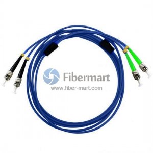 ST/UPC to ST/APC Duplex Singlemode 9/125 Armored Patch Cable