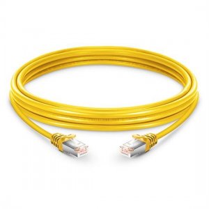 Cat6 Snagless Booted Shielded (STP) Ethernet Network Patch Cable, Yellow PVC, 10m (32.81ft)