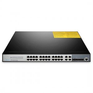 S2800-24T4F Fanless 24-Port 100/1000BASE-T Gigabit Managed Switch with 4 Combo SFP Slots