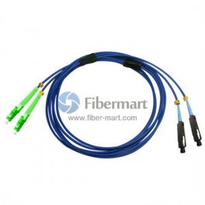 LC/APC to MU/UPC Duplex Singlemode 9/125 Armored Patch Cable