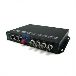 4 Channel Video & 8 Simplex Forward Audio to Fiber SM 20km Optic Video Multiplexer