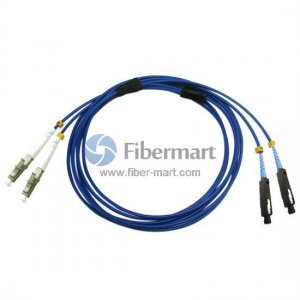 LC/UPC to MU/UPC Duplex Singlemode 9/125 Armored Patch Cable