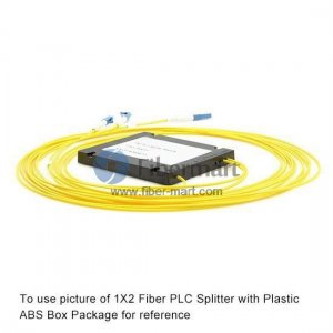 2x64 Fiber PLC Splitter with Plastic ABS Box Package