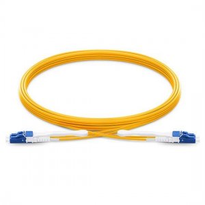 2M LC UPC to LC UPC Duplex 2.0mm PVC(OFNR) 9/125 Single Mode HD Fiber Patch Cable