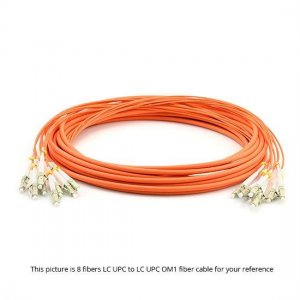 10M SC UPC to SC UPC 62.5/125 OM1 24 Fiber MultiFiber PreTerminated Cable 2.0mm PVC Jacket