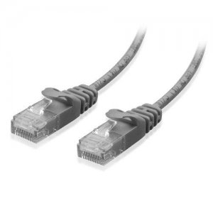 Cat6 Snagless Unshielded (UTP) Slim Ethernet Network Patch Cable, Gray PVC, 1m (3.28ft)