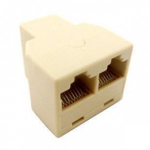 Two Connectors RJ45 Cable Dualhead Network Extension of the Interface Adapter