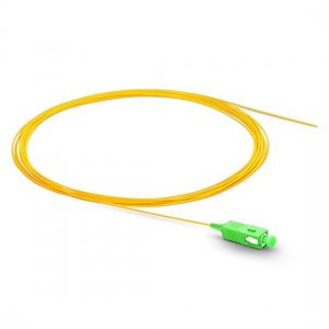 1米 单芯 SC/APC 9/125 单模光纤尾纤 0.9mm PVC 护套