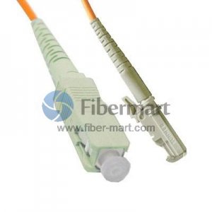 SC-E2000 Simplex OM2 50/125 Multimode Fiber Patch Cable