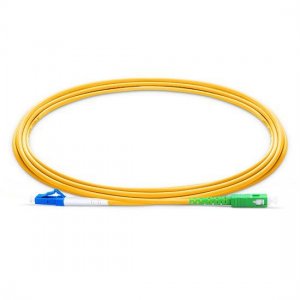 1m LC UPC to SC APC Simplex 2.0mm PVC(OFNR) SMF Bend Insensitive Fiber Patch Cable
