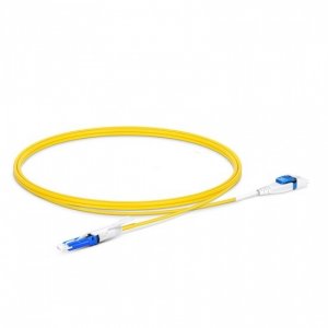 CS UPC to LC UPC Flat Clip Uniboot Duplex OS2 SingleMode PVC (OFNR) 2.0mm Fiber Optic Patch Cable 1m (3ft)