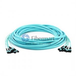 96 Fibers OM3 Multimode 12 Strands MTP Trunk Cable 3.0mm LSZH/Riser