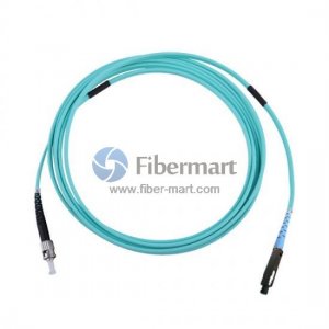 ST-MU Simplex OM4 50/125 Multimode Armored Fiber Patch Cable