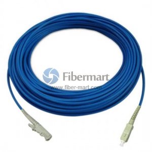 SC/UPC to E2000/UPC Simplex Singlemode 9/125 Armored Patch Cable