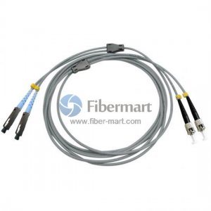ST/UPC to MU/UPC Duplex Multimode 50/125 OM2 Armored Patch Cable