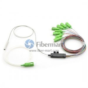 1x8 Fiber PLC Splitter with Fan-out Kits