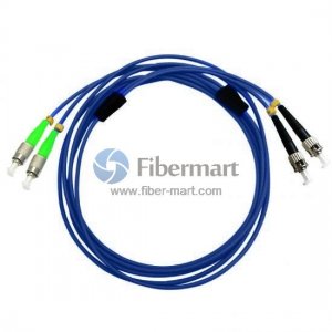 FC/APC to ST/UPC Duplex Singlemode 9/125 Armored Patch Cable