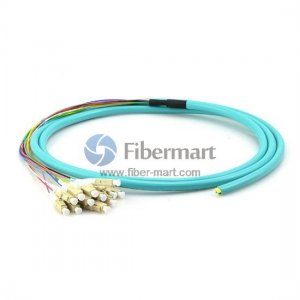 Ribbon Fan-out 12 Fiber OM4 Multimode LC/SC/ST/FC Pigtail