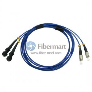 FC/UPC to MTRJ/UPC Duplex Singlemode 9/125 Armored Patch Cable