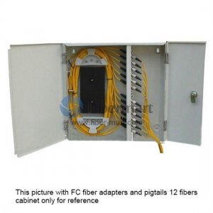 12芯 FM (05) A-24A LC 室外壁挂式光纤终端盒作为配线盒，带尾纤和适配器