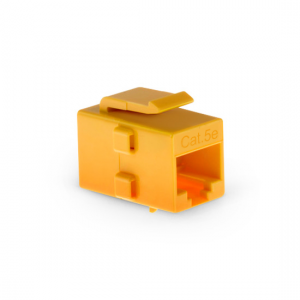 Cat5e RJ45 (8P8C) Unshielded Coupler Keystone Insert Module Yellow