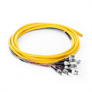 1.5M 12 Fibers ST/UPC 9/125 Singlemode Bunch Fiber Optic Pigtail 0.9mm PVC Jacket