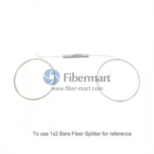 1x2 Polarization Maintaining Bare Fiber PLC Splitter Slow Axis 250μm Bare Fiber