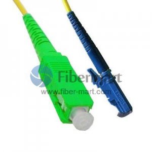 SC/APC to E2000/UPC Singlemode 9/125 Simplex Fiber Patch Cable