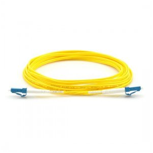 a yellow fiber optic cable